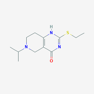 molecular formula C12H19N3OS B108105 2-Ethylsulfanyl-6-propan-2-yl-1,5,7,8-tetrahydropyrido[4,3-d]pyrimidin-4-one CAS No. 15637-62-4