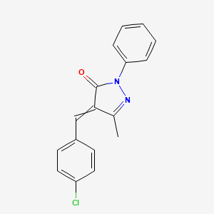 molecular formula C17H13ClN2O B10810509 4-(4-Chlorobenzylidene)-5-methyl-2-phenyl-2,4-dihydro-3h-pyrazol-3-one 