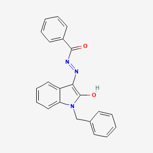 molecular formula C22H17N3O2 B10810671 N'-[(3Z)-1-Benzyl-2-oxo-1,2-dihydro-3H-indol-3-ylidene]benzohydrazide 