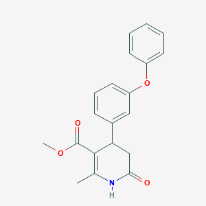 molecular formula C20H19NO4 B10810734 Methyl 2-methyl-6-oxo-4-(3-phenoxyphenyl)-1,4,5,6-tetrahydropyridine-3-carboxylate 