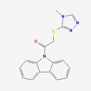 molecular formula C17H14N4OS B10810791 1-Carbazol-9-yl-2-[(4-methyl-1,2,4-triazol-3-yl)sulfanyl]ethanone 