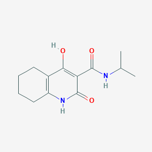 molecular formula C13H18N2O3 B10810803 2,4-dihydroxy-N-(propan-2-yl)-5,6,7,8-tetrahydroquinoline-3-carboxamide 