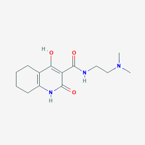 molecular formula C14H21N3O3 B10810856 N-[2-(dimethylamino)ethyl]-2,4-dihydroxy-5,6,7,8-tetrahydroquinoline-3-carboxamide 