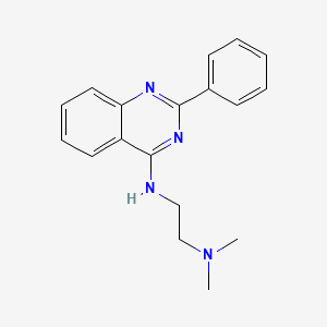 molecular formula C18H20N4 B10810911 N1,N1-Dimethyl-N2-(2-phenylquinazolin-4-yl)ethane-1,2-diamine CAS No. 106823-85-2