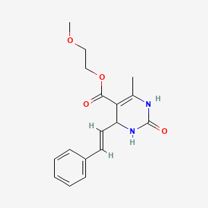 molecular formula C17H20N2O4 B10810928 2-Methoxyethyl 6-methyl-2-oxo-4-(2-phenylvinyl)-1,2,3,4-tetrahydro-5-pyrimidinecarboxylate 
