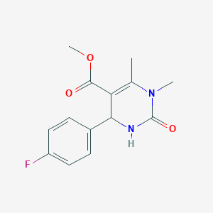 molecular formula C14H15FN2O3 B10811021 Methyl 4-(4-fluorophenyl)-2-hydroxy-1,6-dimethyl-1,4-dihydropyrimidine-5-carboxylate 