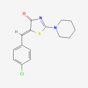 molecular formula C15H15ClN2OS B10811036 5-(4-Chloro-benzylidene)-2-piperidin-1-yl-thiazol-4-one 