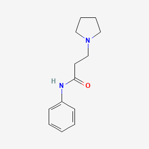 molecular formula C13H18N2O B10811066 N-phenyl-3-pyrrolidin-1-ylpropanamide 