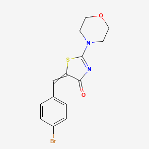 molecular formula C14H13BrN2O2S B10811077 5-[(4-Bromophenyl)methylene]-2-(4-morpholinyl)-4(5H)-thiazolone CAS No. 16781-68-3