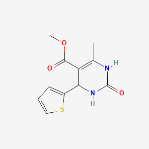 molecular formula C11H12N2O3S B10811193 Methyl 6-methyl-2-oxo-4-(thiophen-2-yl)-1,2,3,4-tetrahydropyrimidine-5-carboxylate 