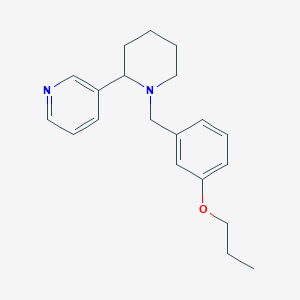 molecular formula C20H26N2O B10811279 3-[1-(3-Propoxybenzyl)piperidin-2-yl]pyridine 
