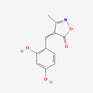 molecular formula C11H9NO4 B10811293 4-[(2,4-Dihydroxyphenyl)methylidene]-3-methyl-1,2-oxazol-5-one 