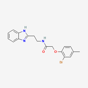 molecular formula C18H18BrN3O2 B10811339 N-[2-(1H-benzimidazol-2-yl)ethyl]-2-(2-bromo-4-methylphenoxy)acetamide 
