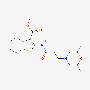 molecular formula C19H28N2O4S B10811346 Methyl 2-[3-(2,6-dimethylmorpholin-4-yl)propanoylamino]-4,5,6,7-tetrahydro-1-benzothiophene-3-carboxylate 