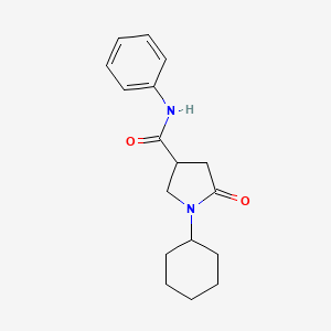 molecular formula C17H22N2O2 B10811791 1-cyclohexyl-5-oxo-N-phenylpyrrolidine-3-carboxamide CAS No. 6058-56-6