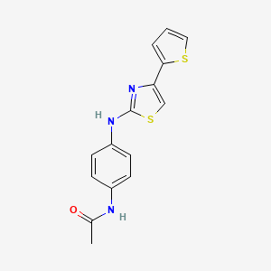 molecular formula C15H13N3OS2 B10811805 N-[4-[(4-thiophen-2-yl-1,3-thiazol-2-yl)amino]phenyl]acetamide 