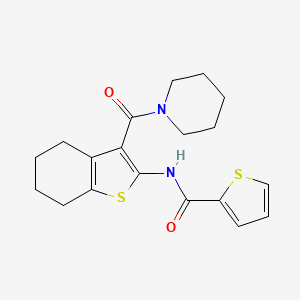 molecular formula C19H22N2O2S2 B10811823 N-[3-(piperidin-1-ylcarbonyl)-4,5,6,7-tetrahydro-1-benzothiophen-2-yl]thiophene-2-carboxamide 