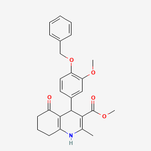 molecular formula C26H27NO5 B10811833 methyl 4-(3-methoxy-4-phenylmethoxyphenyl)-2-methyl-5-oxo-4,6,7,8-tetrahydro-1H-quinoline-3-carboxylate 