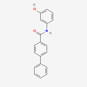 molecular formula C19H15NO2 B10811846 N-(3-hydroxyphenyl)-4-phenylbenzamide 