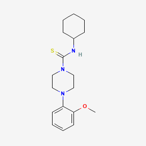 molecular formula C18H27N3OS B10811850 N-cyclohexyl-4-(2-methoxyphenyl)piperazine-1-carbothioamide 