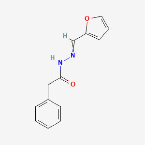 molecular formula C13H12N2O2 B10811966 N-(furan-2-ylmethylideneamino)-2-phenylacetamide 