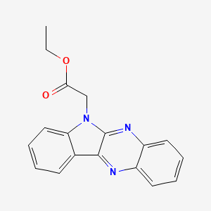 molecular formula C18H15N3O2 B10812159 Indolo[2,3-b]quinoxalin-6-yl-acetic acid ethyl ester CAS No. 25681-03-2