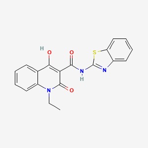 molecular formula C19H15N3O3S B10812169 N-(1,3-benzothiazol-2-yl)-1-ethyl-4-hydroxy-2-oxo-1,2-dihydroquinoline-3-carboxamide CAS No. 300716-43-2