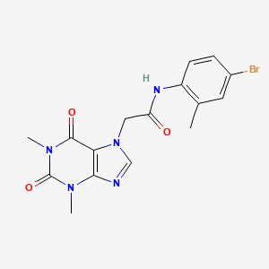 molecular formula C16H16BrN5O3 B10812267 N-(4-bromo-2-methylphenyl)-2-(1,3-dimethyl-2,6-dioxopurin-7-yl)acetamide 