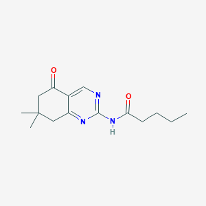 molecular formula C15H21N3O2 B10812273 N-[(2Z)-7,7-dimethyl-5-oxo-5,6,7,8-tetrahydroquinazolin-2(1H)-ylidene]pentanamide 