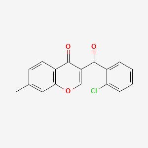 molecular formula C17H11ClO3 B10812405 3-(2-Chlorobenzoyl)-7-methylchromen-4-one 