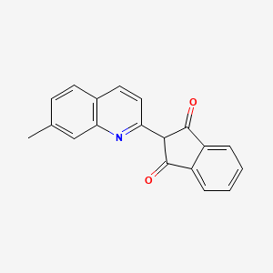 molecular formula C19H13NO2 B10812413 2-(7-Methyl-quinolin-2-yl)-indan-1,3-dione 