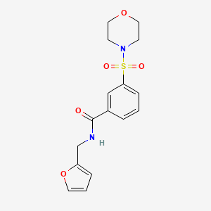 molecular formula C16H18N2O5S B10812428 N-(furan-2-ylmethyl)-3-(morpholin-4-ylsulfonyl)benzamide 