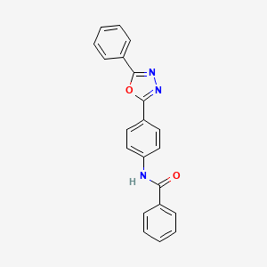 molecular formula C21H15N3O2 B10812441 N-[4-(5-phenyl-1,3,4-oxadiazol-2-yl)phenyl]benzamide 