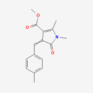 molecular formula C16H17NO3 B10812465 Methyl 1,2-dimethyl-4-[(4-methylphenyl)methylidene]-5-oxopyrrole-3-carboxylate 