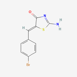 molecular formula C10H7BrN2OS B10812524 5-(4-Bromo-benzylidene)-2-imino-thiazolidin-4-one 