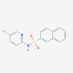 molecular formula C15H11ClN2O2S B10812637 N-(5-chloropyridin-2-yl)naphthalene-2-sulfonamide 