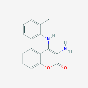 molecular formula C16H14N2O2 B10812730 3-Amino-4-o-tolylamino-chromen-2-one 