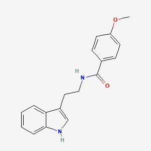 molecular formula C18H18N2O2 B10812764 N-[2-(1H-indol-3-yl)ethyl]-4-methoxybenzamide CAS No. 73054-08-7