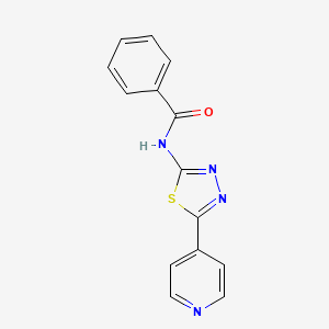 molecular formula C14H10N4OS B10812859 N-(5-pyridin-4-yl-1,3,4-thiadiazol-2-yl)benzamide 