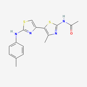 molecular formula C16H16N4OS2 B10812889 N-(4'-Methyl-2-(p-tolylamino)-[4,5'-bithiazol]-2'-yl)acetamide 