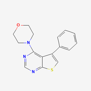 molecular formula C16H15N3OS B10812928 4-{5-Phenylthieno[2,3-d]pyrimidin-4-yl}morpholine 