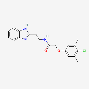 molecular formula C19H20ClN3O2 B10812976 N-[2-(1H-benzimidazol-2-yl)ethyl]-2-(4-chloro-3,5-dimethylphenoxy)acetamide 