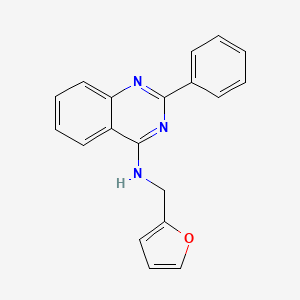 molecular formula C19H15N3O B10812995 N-[(Furan-2-Yl)methyl]-2-Phenylquinazolin-4-Amine 