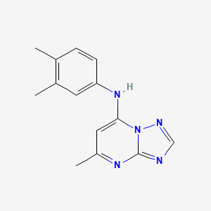 molecular formula C14H15N5 B10813007 N-(3,4-dimethylphenyl)-5-methyl-[1,2,4]triazolo[1,5-a]pyrimidin-7-amine 