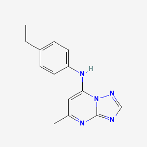 molecular formula C14H15N5 B10813009 N-(4-ethylphenyl)-5-methyl-[1,2,4]triazolo[1,5-a]pyrimidin-7-amine 