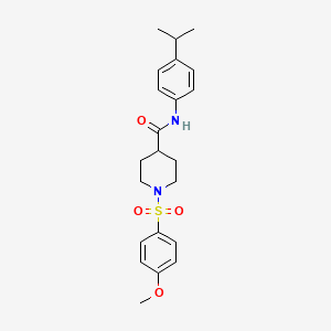 molecular formula C22H28N2O4S B10813105 N-(4-Isopropylphenyl)-1-((4-methoxyphenyl)sulfonyl)piperidine-4-carboxamide 