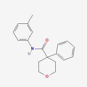 molecular formula C19H21NO2 B10813140 N-(3-methylphenyl)-4-phenyloxane-4-carboxamide 