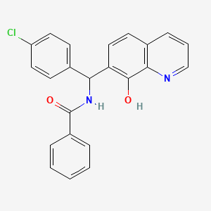molecular formula C23H17ClN2O2 B10813191 N-[(4-chlorophenyl)-(8-hydroxyquinolin-7-yl)methyl]benzamide 