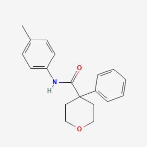molecular formula C19H21NO2 B10813208 N-(4-methylphenyl)-4-phenyloxane-4-carboxamide 