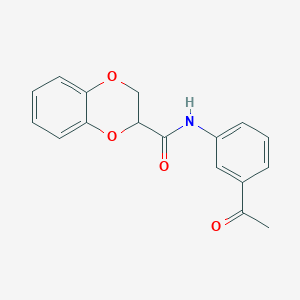molecular formula C17H15NO4 B10813209 N-(3-acetylphenyl)-2,3-dihydro-1,4-benzodioxine-3-carboxamide CAS No. 304888-69-5